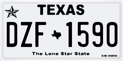 TX license plate DZF1590