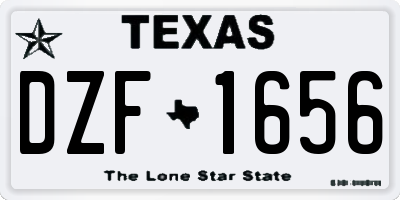 TX license plate DZF1656