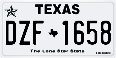 TX license plate DZF1658