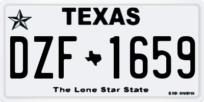 TX license plate DZF1659