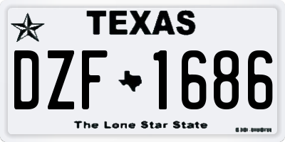 TX license plate DZF1686