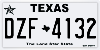 TX license plate DZF4132