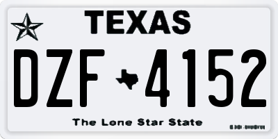 TX license plate DZF4152