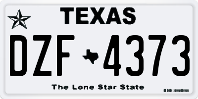 TX license plate DZF4373