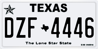 TX license plate DZF4446