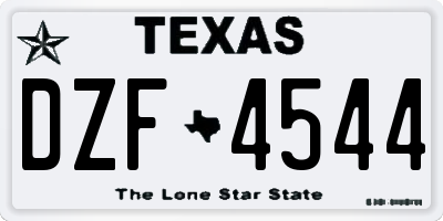 TX license plate DZF4544
