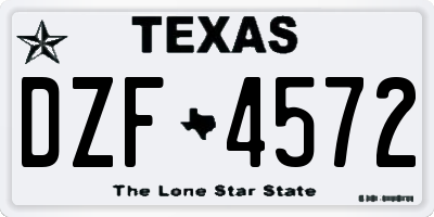 TX license plate DZF4572