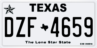 TX license plate DZF4659
