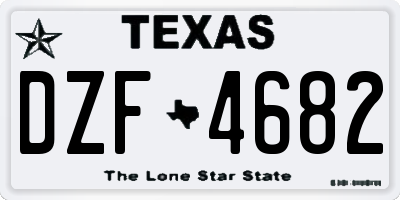 TX license plate DZF4682