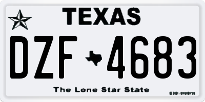 TX license plate DZF4683