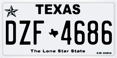 TX license plate DZF4686
