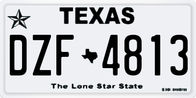 TX license plate DZF4813