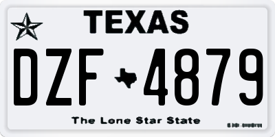 TX license plate DZF4879