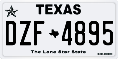 TX license plate DZF4895