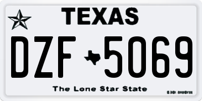 TX license plate DZF5069