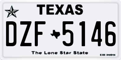 TX license plate DZF5146