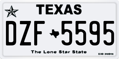 TX license plate DZF5595