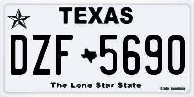 TX license plate DZF5690