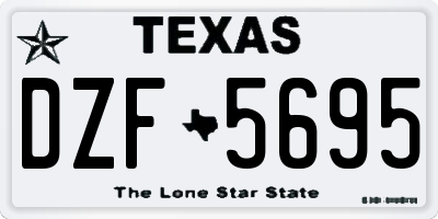 TX license plate DZF5695