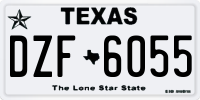 TX license plate DZF6055