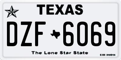 TX license plate DZF6069