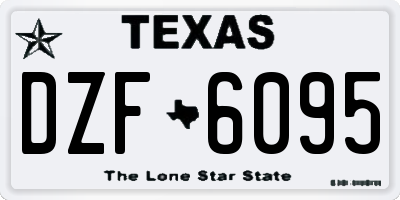 TX license plate DZF6095