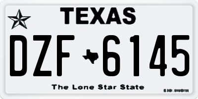 TX license plate DZF6145
