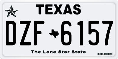 TX license plate DZF6157