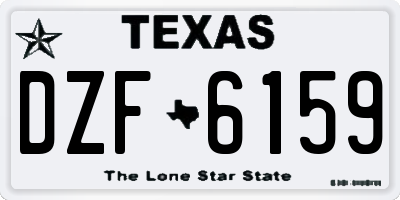 TX license plate DZF6159