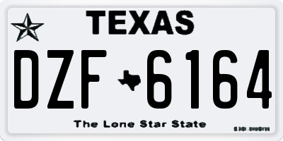 TX license plate DZF6164