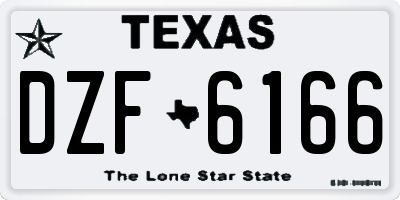 TX license plate DZF6166