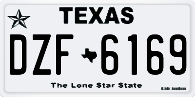 TX license plate DZF6169