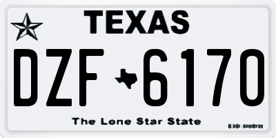 TX license plate DZF6170