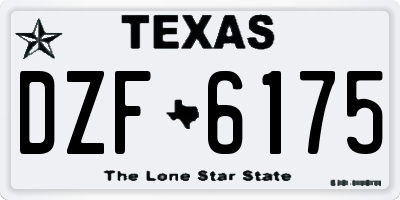 TX license plate DZF6175