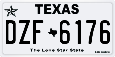 TX license plate DZF6176