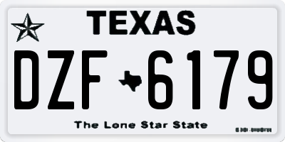 TX license plate DZF6179