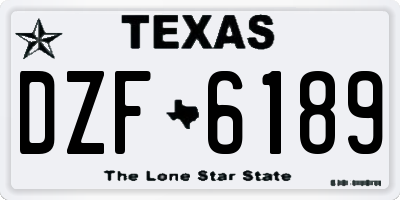 TX license plate DZF6189