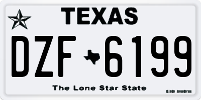 TX license plate DZF6199