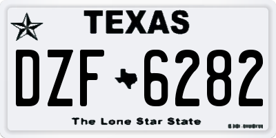 TX license plate DZF6282