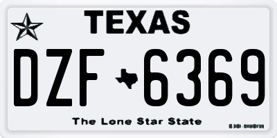 TX license plate DZF6369