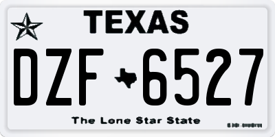 TX license plate DZF6527