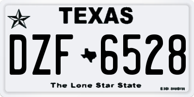 TX license plate DZF6528