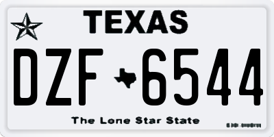 TX license plate DZF6544