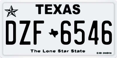 TX license plate DZF6546