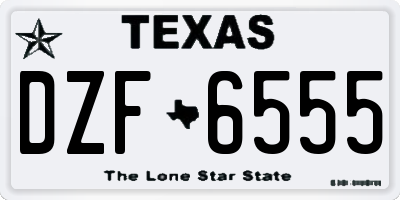TX license plate DZF6555