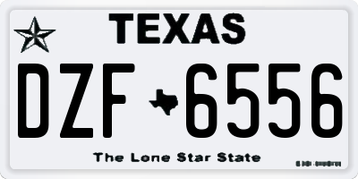 TX license plate DZF6556