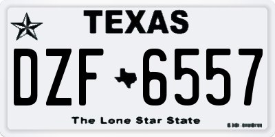 TX license plate DZF6557