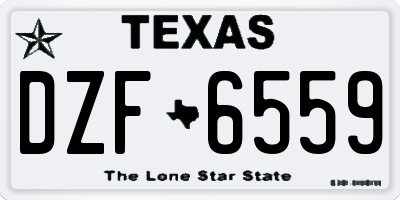 TX license plate DZF6559