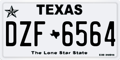 TX license plate DZF6564