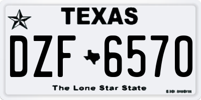 TX license plate DZF6570